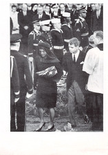 Jacqueline Kennedy & Robert F Kennedy Funeral Procession Vtg 1968 Magazine Image