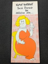 Funny Vintage Envelope Size Birthday Card 9-1/4" x 4" Made In USA New Unused