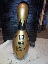  PBA Bowlers Bowling Multi Signed Autographed Gold PBA Tour Bowling Pin