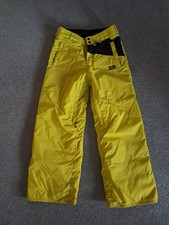 Volcom Insulated Waterproof Youth Snow Pants Size Large Yellow Baggy Winter Ski
