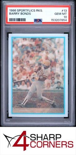 1986 SPORTFLICS ROOKIES #13 BARRY BONDS RC PIRATES PSA 10