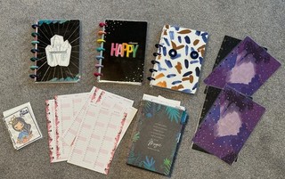 LOT OF MINI HAPPY PLANNER BINDERS BLANK PAGES RINGS and Calendar Pages