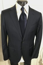 SUITSUPPLY LAZIO SUPER 110'S SIZE 38R BLUE 2 BUTTON WOOL SPORTCOAT