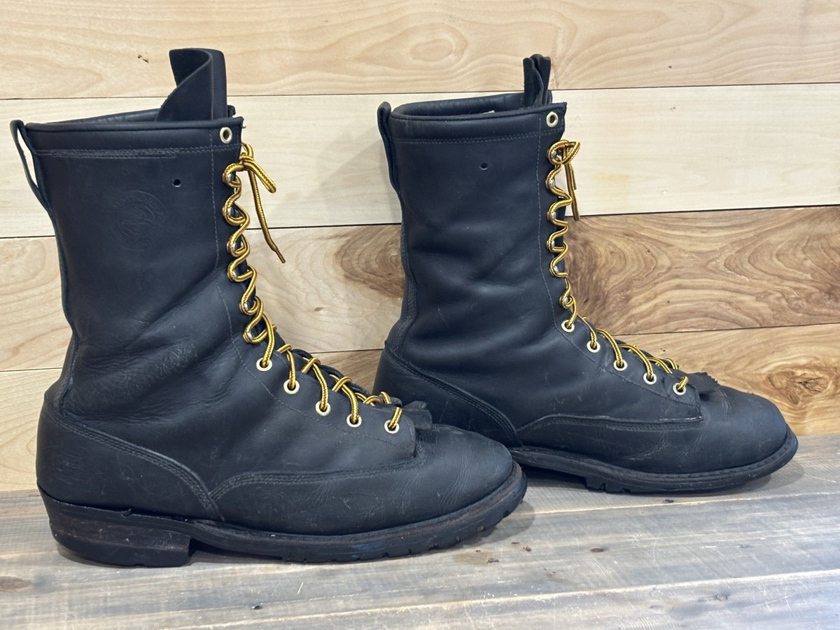 White's Hathorn Explorer 14D Black Leather Logger Work Boots