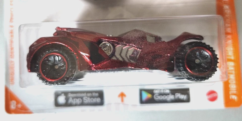 2020 Hot Wheels ID CHASE Batman Arkham Knight Batmobile Red #1/8 - Image 2 of 4