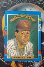 1991 Donruss - Diamond Kings Roberto Alomar #12 3 Yellow Stripes Top Right