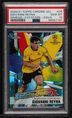 2020 Chrome UEFA Champions League Sapphire Future Stars Aqua Giovanni Reyna 08c9