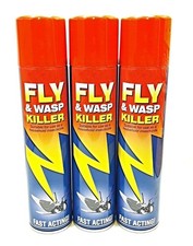 Fly & Wasp Killer Spray Fast Acting Household Insecticide Triple Pack