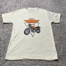 True Vintage Yamaha Mens T Shirt Motorcycle 1970s Soft S/M Fit Promo Single