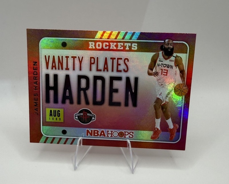 2020-21 Panini NBA Hoops - Vanity Plates James Harden #5 Holo