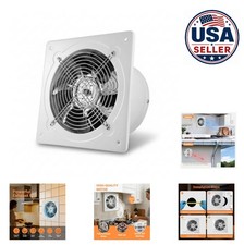 8 Inch Exhaust Fan Wall Mount Ventilation 735CFM 110V 80W Metal Kitchen Bathroom