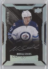 2015-16 UD Black Lustrous Rookies Signatures 79/199 Nikolaj Ehlers #84 Auto xp6