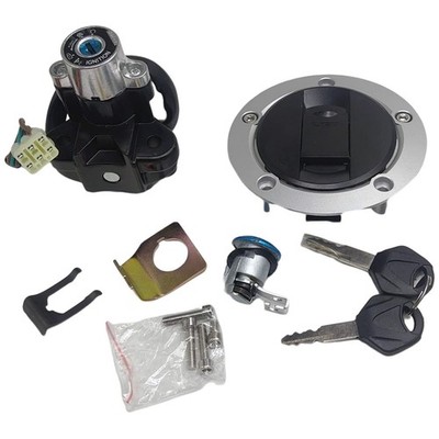 Ignition Switch+Gas Fuel Tank Cap+Seat Lock+Keys Compatible for Suzuki GSXR60...