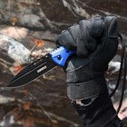 5" Spring Assisted Folding Pocket Knife with Lanyard Strap  Camping EDC Knife — photo 7