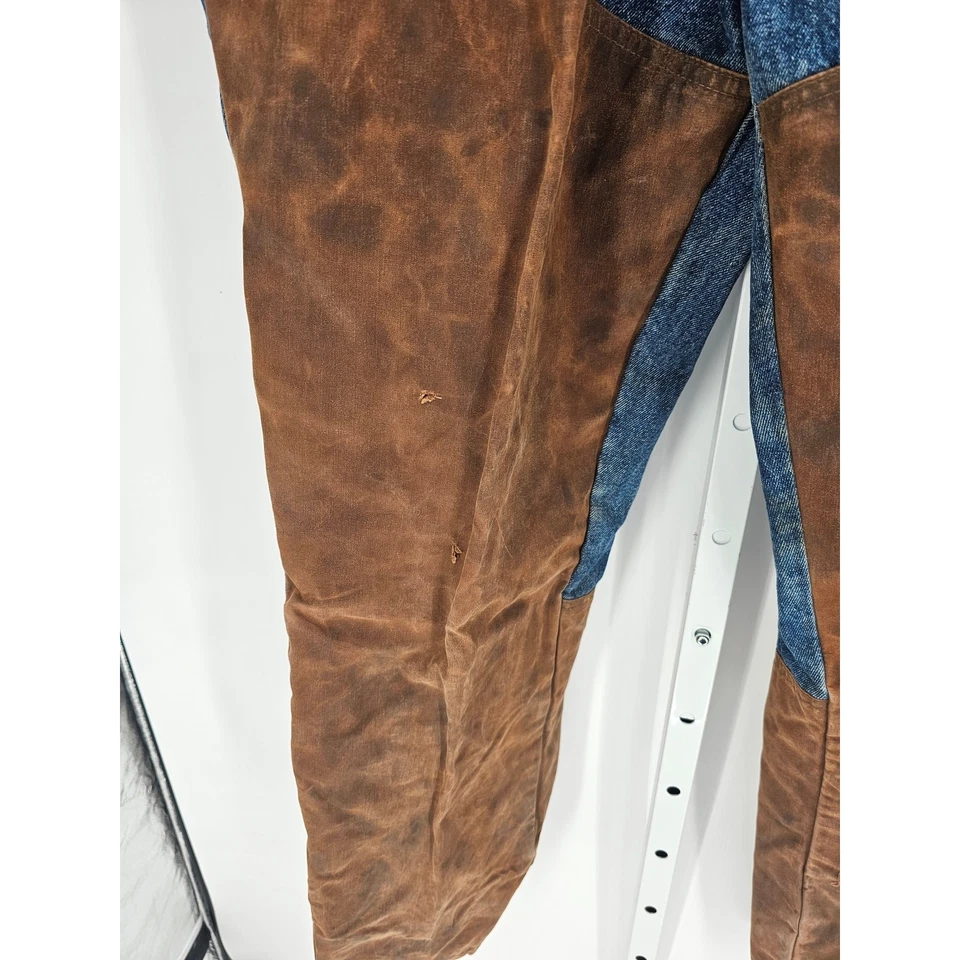 Pantalones de mezclilla de gamuza de algodón occidental Browning de pierna recta para hombre talla 40x38 Foto 2 de 4