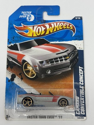 Hot Wheels 2011 Faster Than Ever Silver Camaro Convertible Concept #149 A18