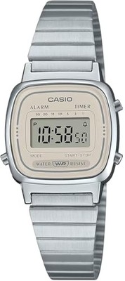 CASIO LA670WEA-8A Women's Digital Watch Silver Beige