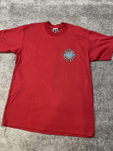 Vintage Grafik T-Shirt Herren Einzelnaht Señor López Größe Large rot - Bild 6 von 10