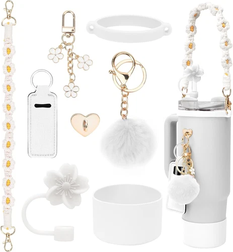 8 piezas accesorios de taza para taza Stanley 40 y 30 oz vaso aislado taza de viaje decoración - Imagen 21 de 21
