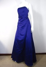 DAVID'S BRIDAL STRAPLESS FULL LENGTH EVENING DRESS GOWN 4 PURPLE PROM PARTY