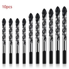 10Pcs Carbide Tungsten Drill Bit Set for Ceramic Tile Concrete Glass Wood Marble