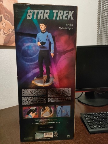 Figura Spock (Star Trek) de Sideshow, escala 1/4, gran tamaño 45 cm, muy raro - Imagen 2 de 11