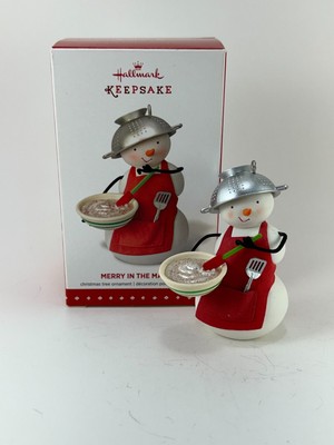 Merry In The Making - 2015 Limited Edition Hallmark Ornament - Snowman / Baking
