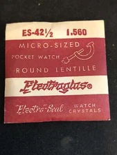 Electro-Seal ES-42½ Pocket Watch Crystal 39.6mm (1.560“) - New