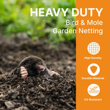 Heavy-Duty Garden Netting | Bird & Mole Protection | Barrier for Crops & more
