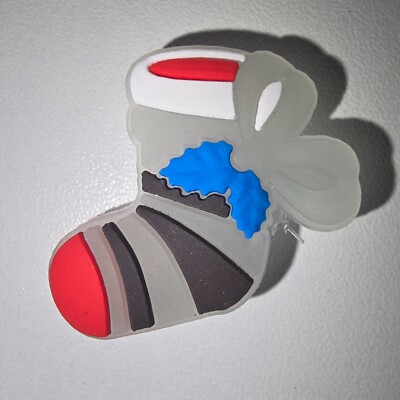 Leuchtender Weihnachtsstrumpf #1 Anhänger für Crocs, Bubble Slides, Sandalen & Clogs