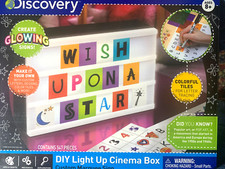 Discovery Kids DIY Light Up Cinema Box, Customizable Backlit Message Board Toys