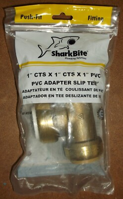 SHARK BITE PLUMBING SOLUTIONS 1 IN CTS x 1 IN CTS x 1 In PVC PVC SLIP TEE NEW
