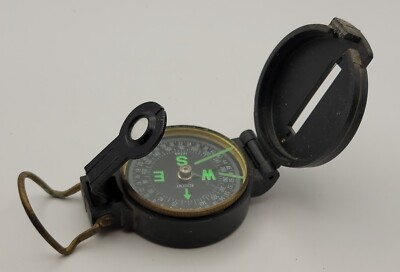 Vintage Engineer Lensatic Directional Compass Black Made in Japan