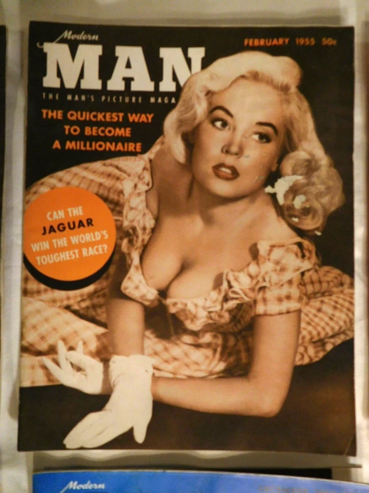 6 Vintage Jan,Feb,June,Nov,Dec'55- Feb'56 Modern Man Magazine Lot Foto 3 de 4