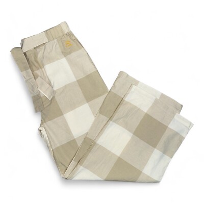 Isadora Cotton Linen Blend Pull On Wide Leg Pants Womens Large Beige NEW