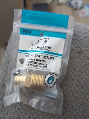 Shark Bite 3/4'' PEX Barb x 3/4'' Dia. MPT Brass Adapter - 1 pc