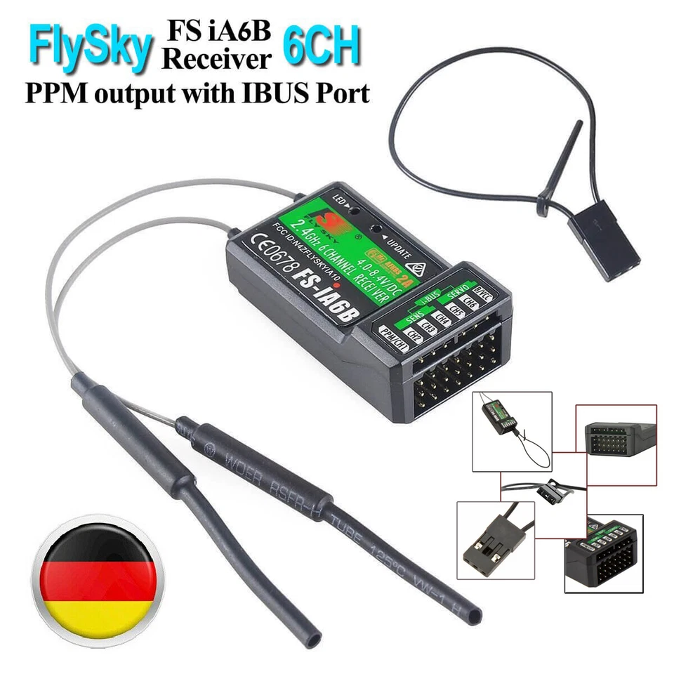 Flysky FS-iA6B 6CH 2,4G Empfänger für RC Flugzeug Hubschrauber Segelflugzeug - Bild 2 von 4