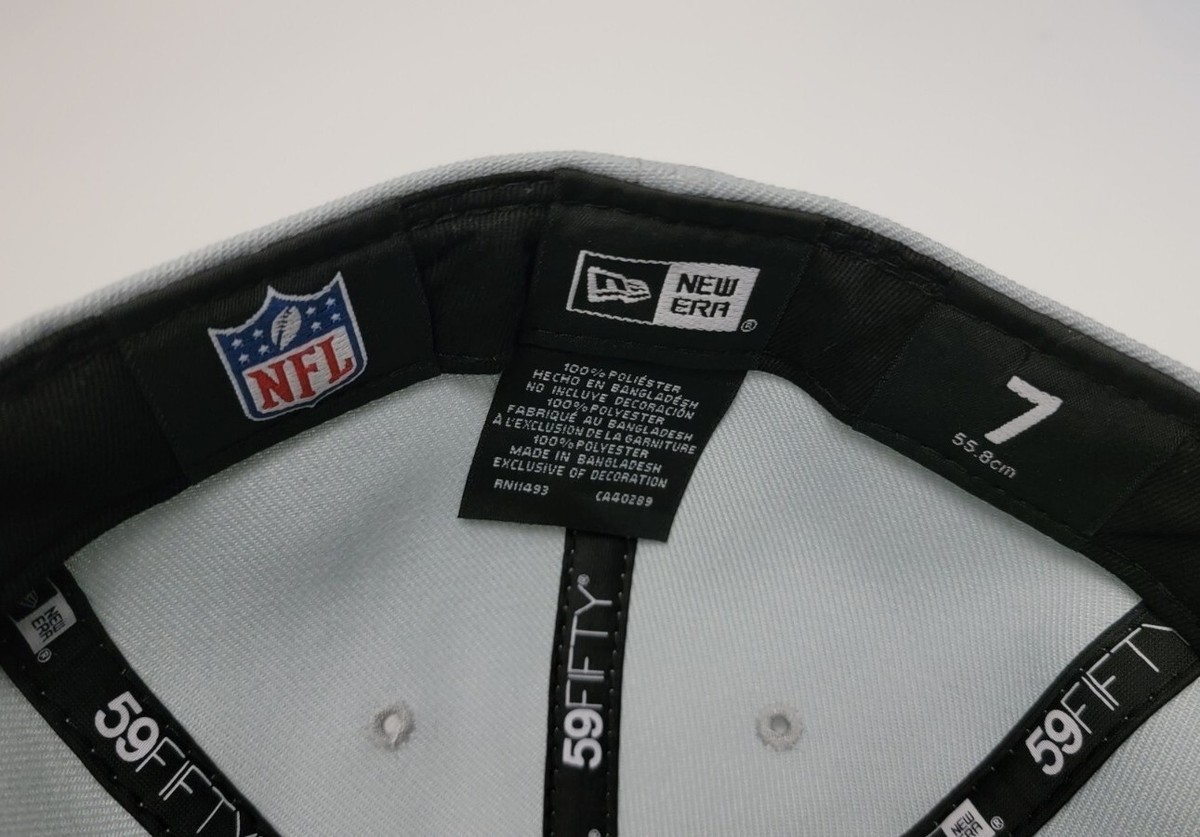 NFL Football New Era 59FIFTY Low Profile Gray Snow Fitted Hat Sz
