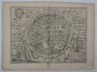 Antique map - Freiburg (Switzerland) - Braun & Hogenberg - Circa 1580