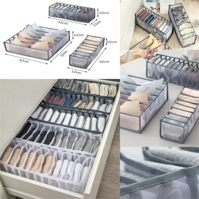 Socks Boxes Drawer Foldable Storage Underwear Bra Fabric Organizer Box Divider