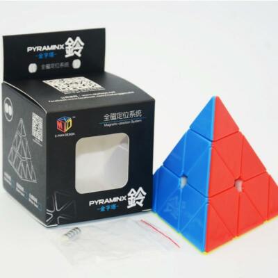 QiYi XMD X-Man Bell Stickerless Magnetic Pyraminx Speed Cube Puzzle Toy