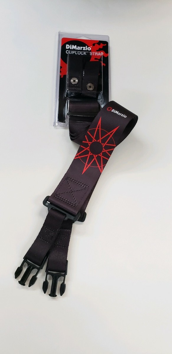 DIMARZIO JIM ROOT SLIPKNOT CLIPLOCK GUITAR STRAP BLACK 2