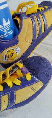 Sammlung Selten Vintage Sneaker Adidas NBA Superstar 1 Lakers Neu