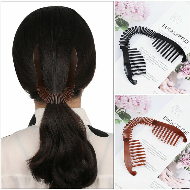 Women Flexible Interlocking Banana Clip Clincher Interlocking Two Side
