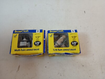 Brasscraft G2R17X OR17X C1 1/2 In. 3/8 In. S Brass Shut-Off Valve lot of 2
