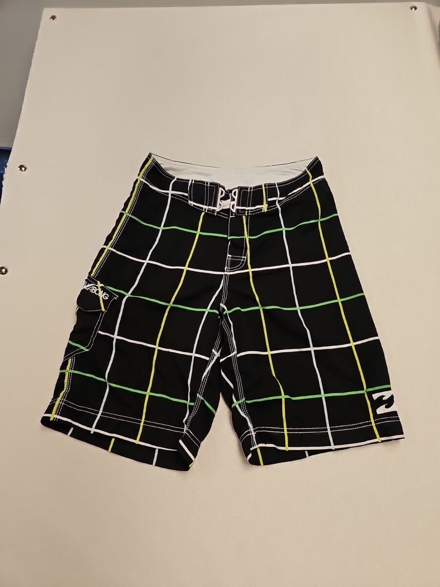 Billabong Mens Boardshorts Size 30 Color Green Black White Billabong Mens Boardshorts Size 30 Color Green Black White