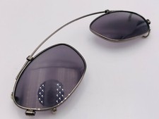 Vintage Aspen Gunmetal Oval Clip-Ons Sunglasses Frames