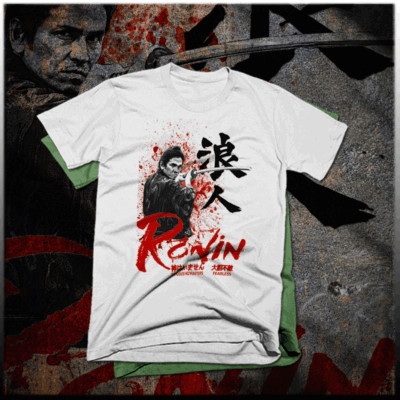 Samurai t-shirt bushido code Katana Japanese warrior Ronin Kanji white  S-3XL