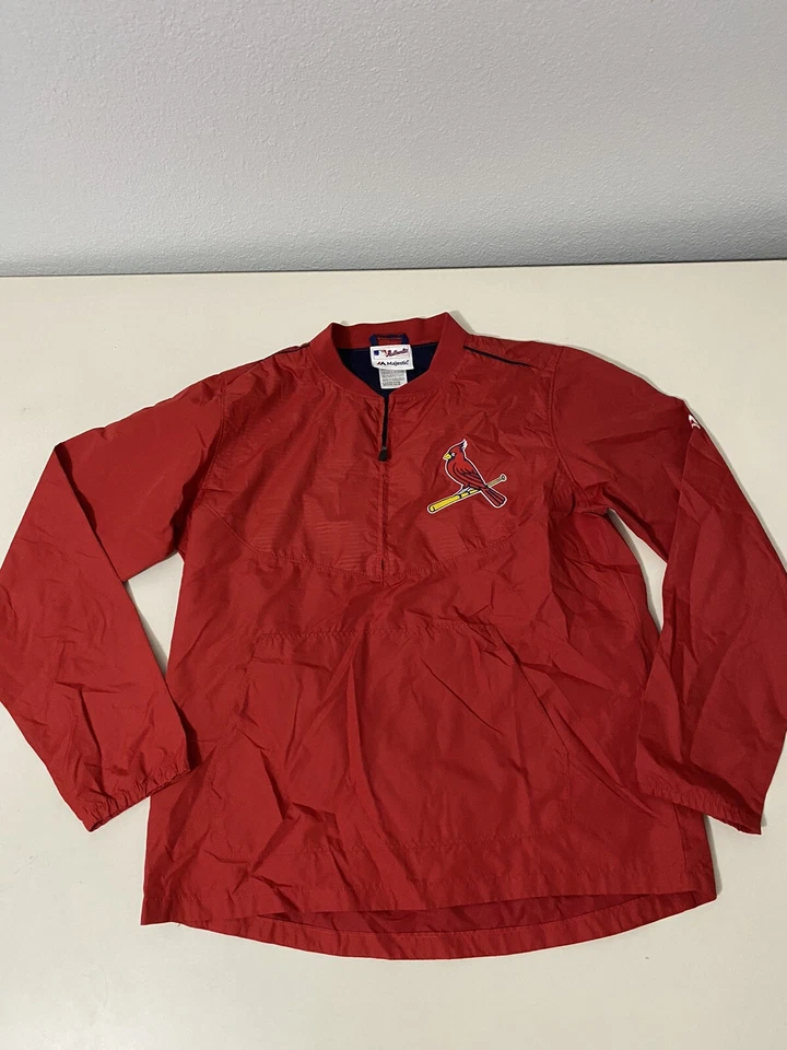 Chaqueta Pullover Roja Majestic Cardenales de San Luis Jóvenes Niños Talla L Grande 14/16 Foto 2 de 4