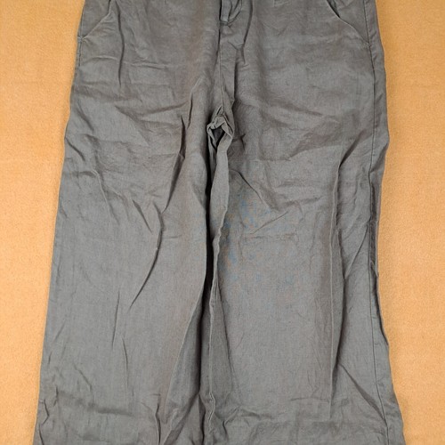 Seed Heritage Pants Womens Size 8 Wide Leg Brown Pocket Bag 100% Linen Trouser - Picture 4 of 16